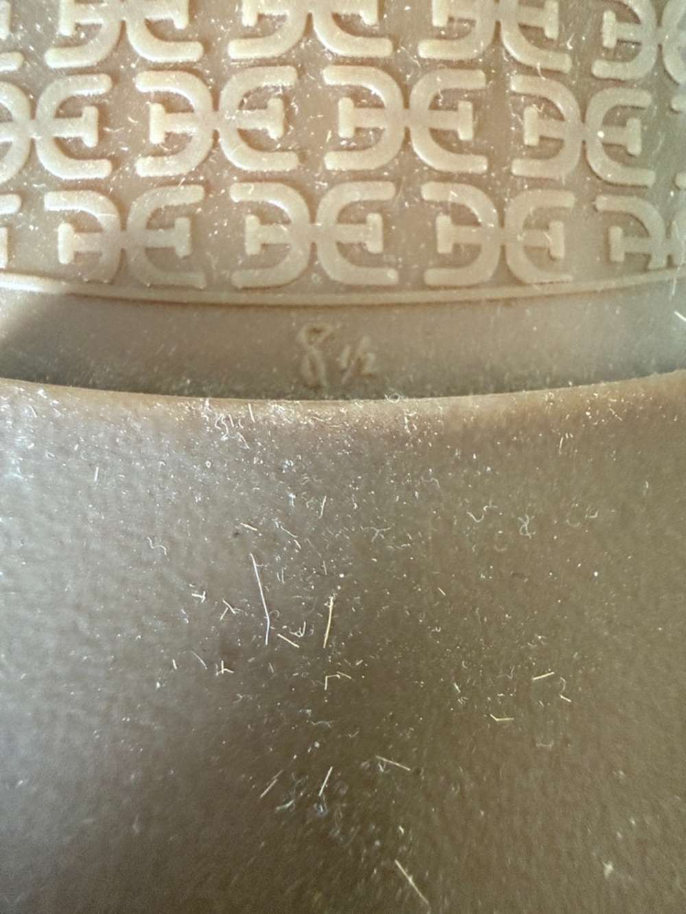 Sam Edelman Croc-Embossed Navy Slide Bay Sandals with Cutout Straps 8 1/2 - Picture 5 of 5